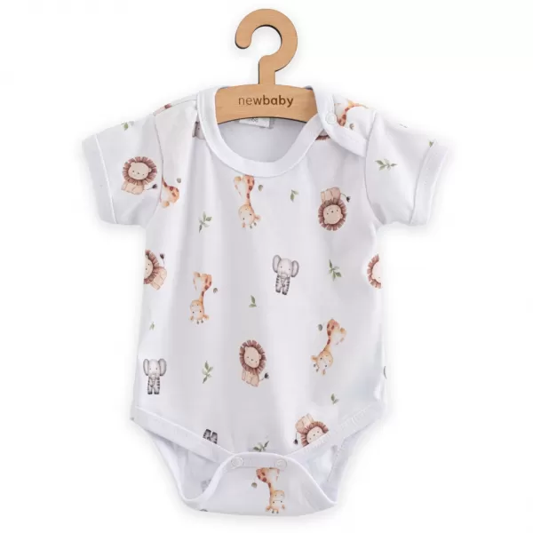 New Baby Kojenecké body s krátkým rukávem For Babies safari