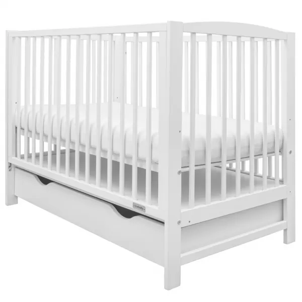 New Baby Dětská postýlka LILLY se stahovací bočnicí a šuplíkem