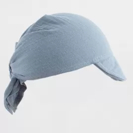 New Baby Dětský letní mušelínový šátek s kšiltem blue
