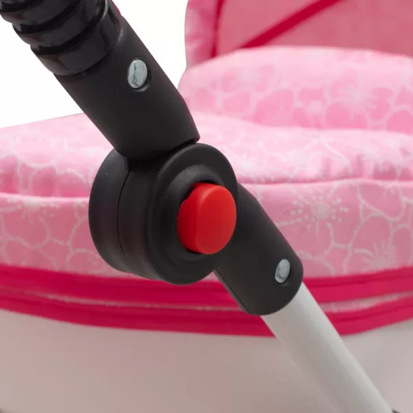 New Baby Luxusní dětský kočárek pro panenky COMFORT růžový