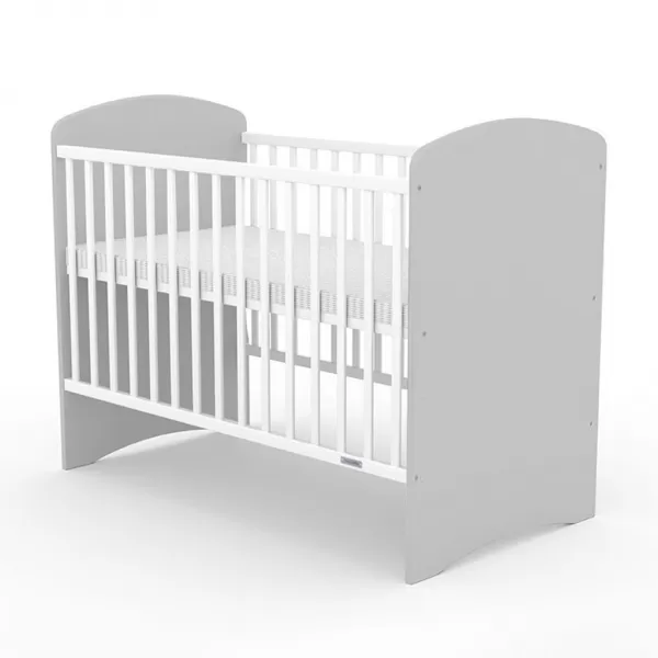 New Baby Dětská postýlka LEO bílo-šedá