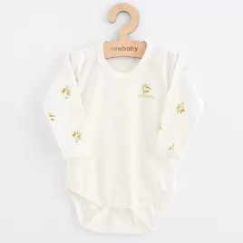 New Baby Kojenecké body s dlouhým rukávem z organické bavlny Olivy