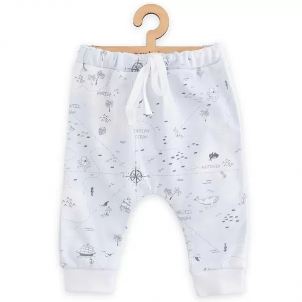 New Baby Dětské bavlněné kalhoty Jogger For Babies ocean