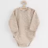 New Baby Kojenecké celorozepínací body Classic II Uni 3ks béžové
