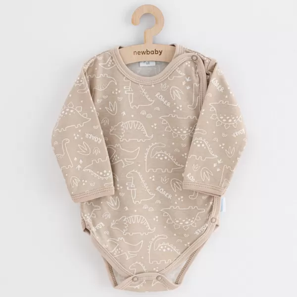 New Baby Kojenecké celorozepínací body Classic II Uni 3ks béžové