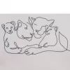 New Baby Dětská rozkládací pohovka Lion Family light grey