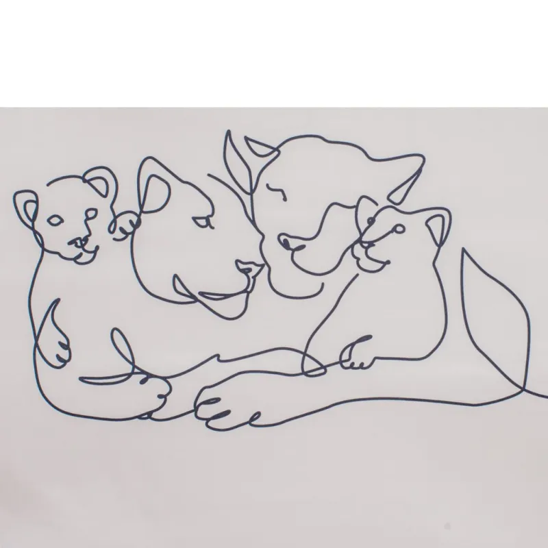 New Baby Dětská rozkládací pohovka Lion Family light grey