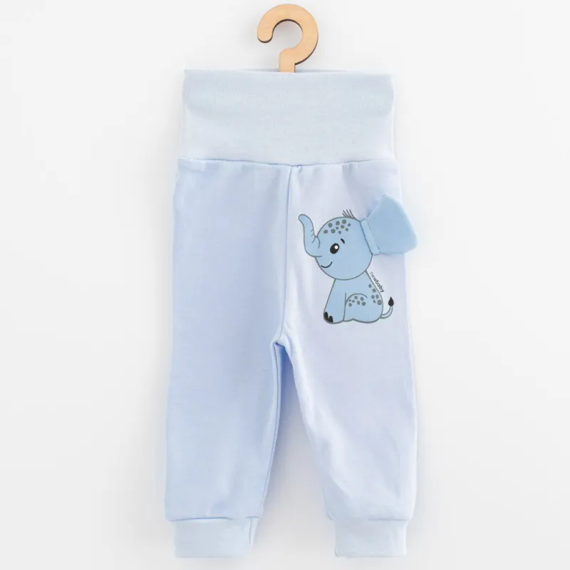 New Baby Kojenecká souprava tričko a tepláčky Happy Elephant blue