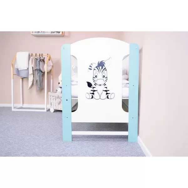 New Baby Dětská postýlka ELSA Zebra bílo-mátová