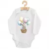New Baby Dětské body s potiskem Králíček s balónky
