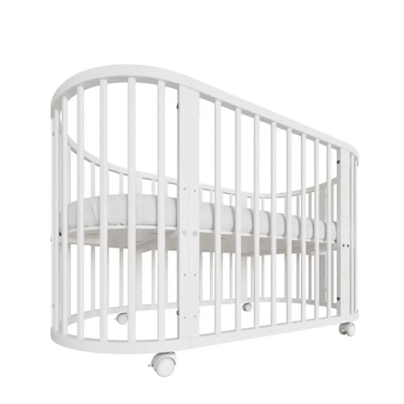 New Baby Dětská rostoucí postýlka 3v1 oválná + matrace