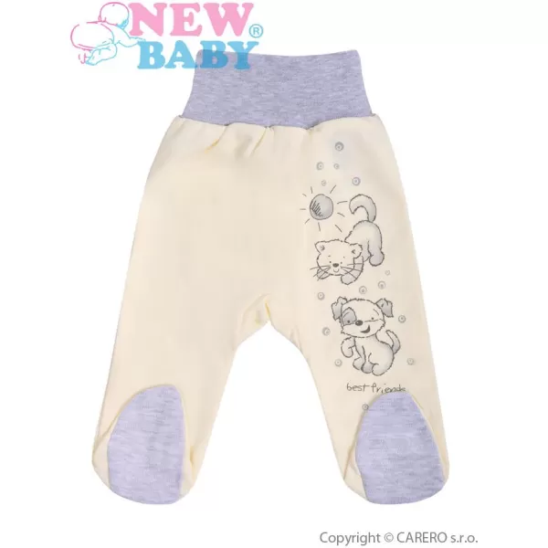 New Baby Kojenecké polodupačky Kamarádi smetanové