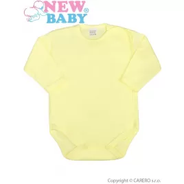 New Baby Kojenecké body celorozepínací Classic žluté