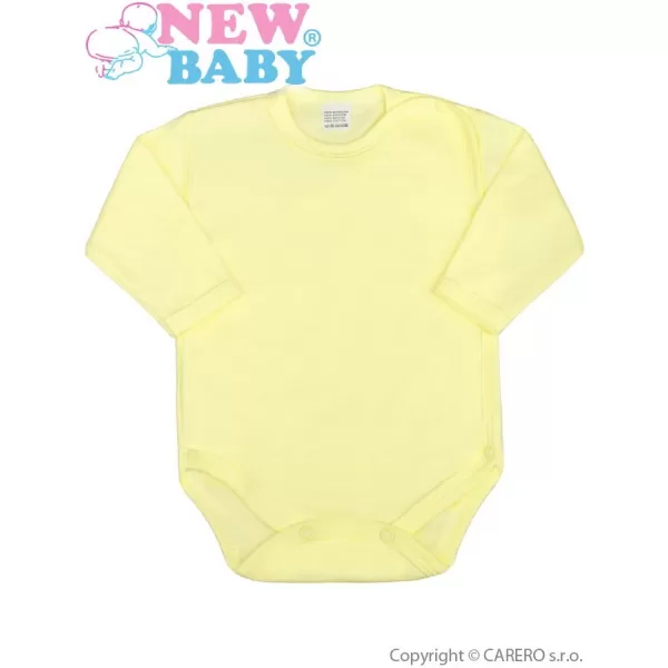 New Baby Kojenecké body celorozepínací Classic žluté