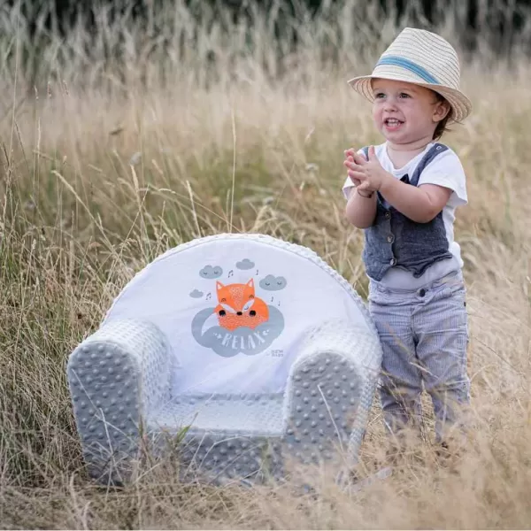 New Baby Dětské křeslo z Minky Liška mátové