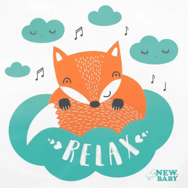 New Baby Dětské křeslo z Minky Liška mátové