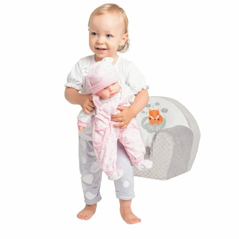 New Baby Dětské křeslo z Minky Liška mátové