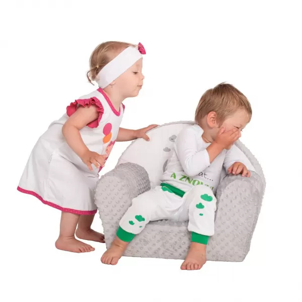 New Baby Dětské křeslo z Minky Liška mátové