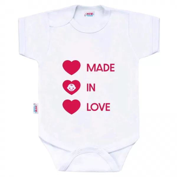 New Baby Body s potiskem MADE IN LOVE