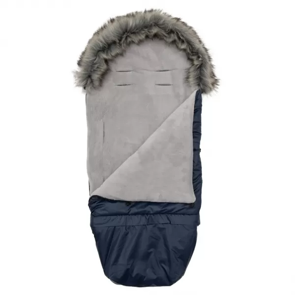 New Baby Dětský fusák 3v1 s kožíškem tmavě modrý