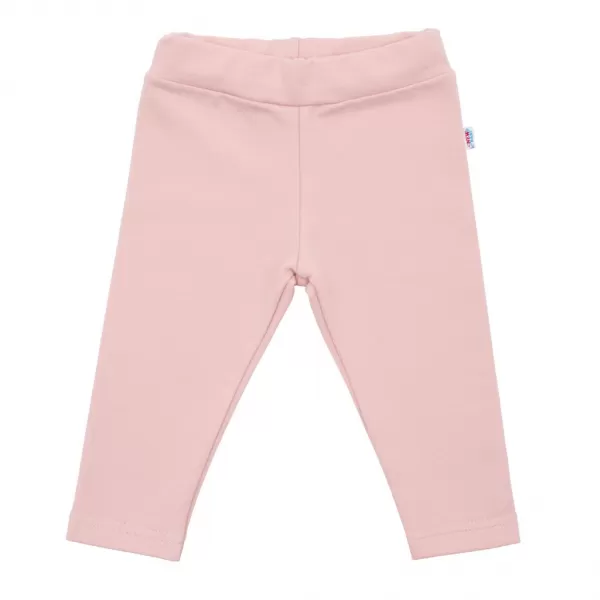 New Baby Kojenecké bavlněné legíny Leggings světle růžové