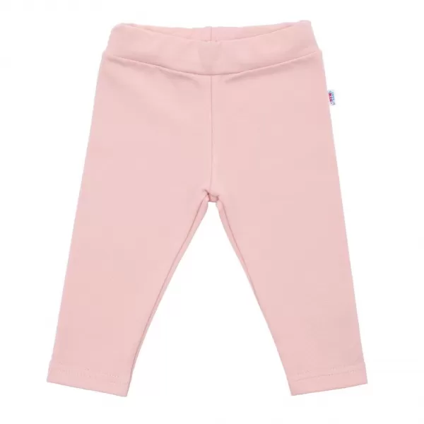 New Baby Kojenecké bavlněné legíny Leggings světle růžové