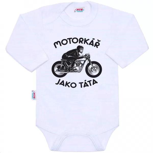 New Baby Body s potiskem Motorkář jako táta