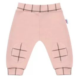New Baby Kojenecké bavlněné tepláčky Cool růžové