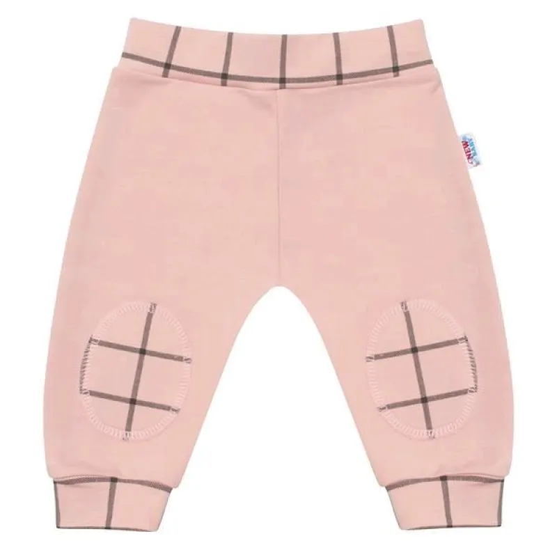 New Baby Kojenecké bavlněné tepláčky Cool růžové