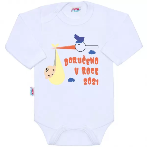 New Baby Body s potiskem Doručeno v roce 2021